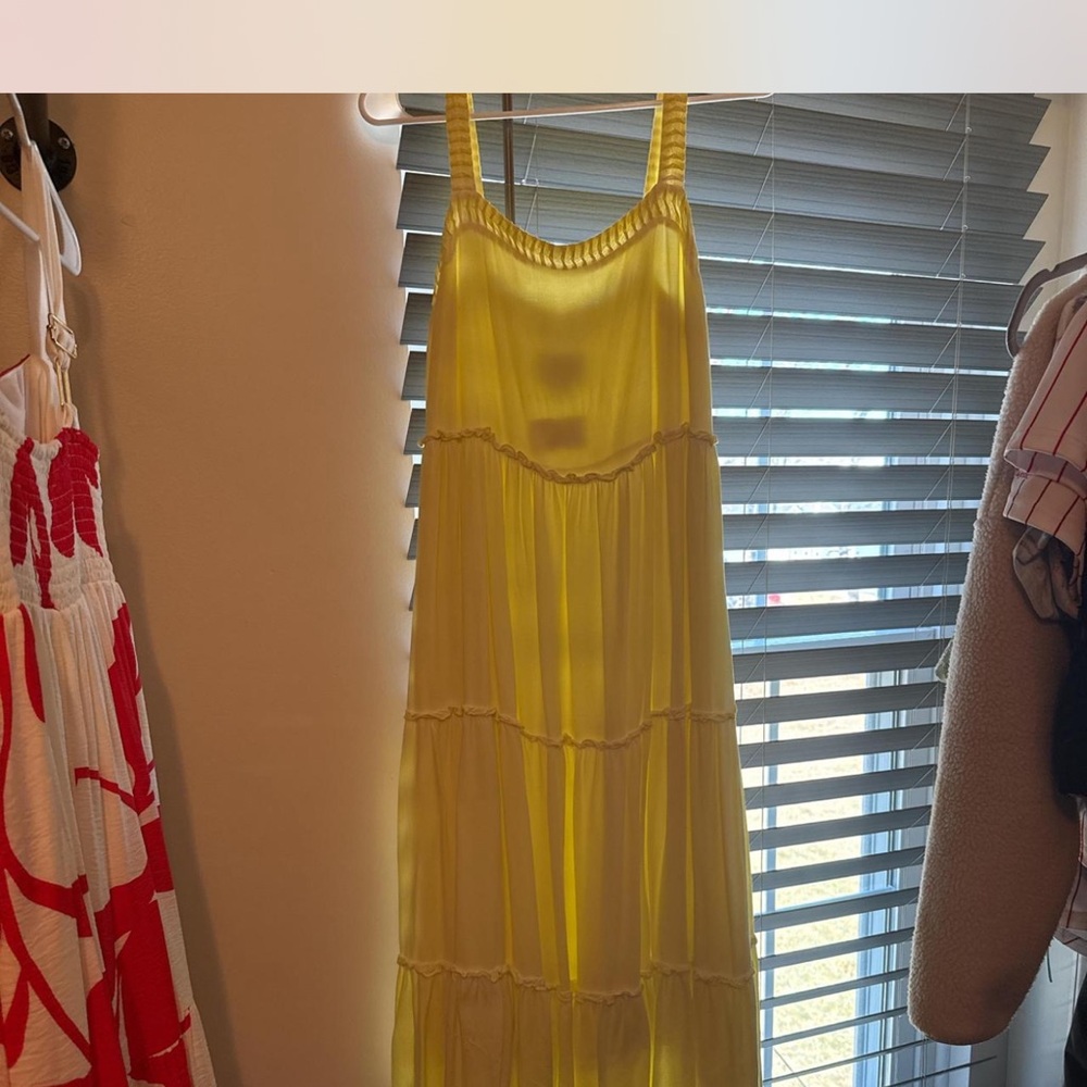Yellow Maxi Sundress Sleeveless Resort Wear